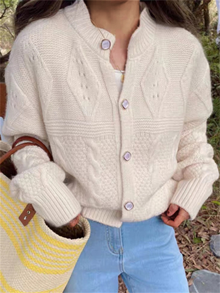Vintage Oversize Classic Cable Knit Cardigan
