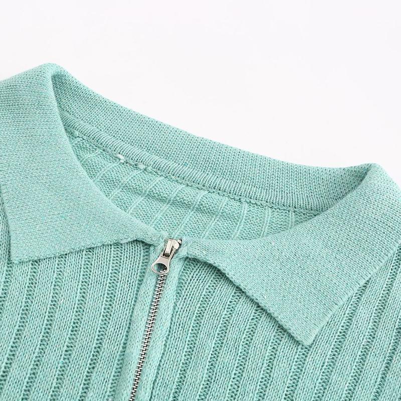 Solid Casual Knitted Suit Sets